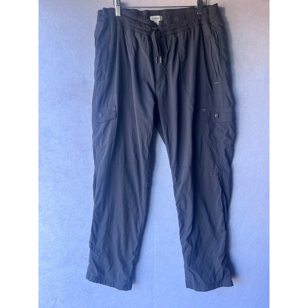 LL Bean Mens XL Regular Cargo Comfy Pants Ripstop Elastic Waist Outdoor Utility